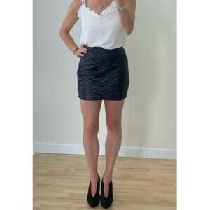 EUC TOBI Sequined Black Mini Skirt Sz S/XS